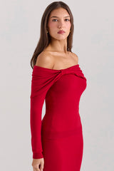Amaryllis-Holly Red Cashmere Blend Sweater