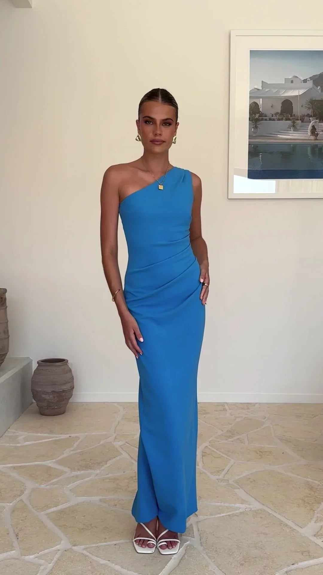 Cataleya Maxi Dress - Azure Blue