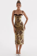 Cassia-Floral Print Midi Dress