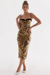 Cassia-Floral Print Midi Dress