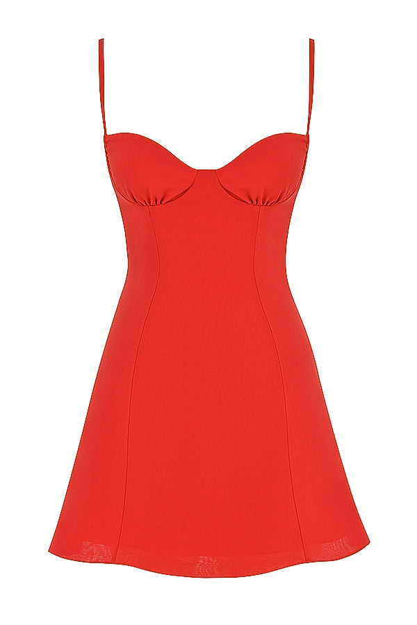 Christiana-Red Mini Dress