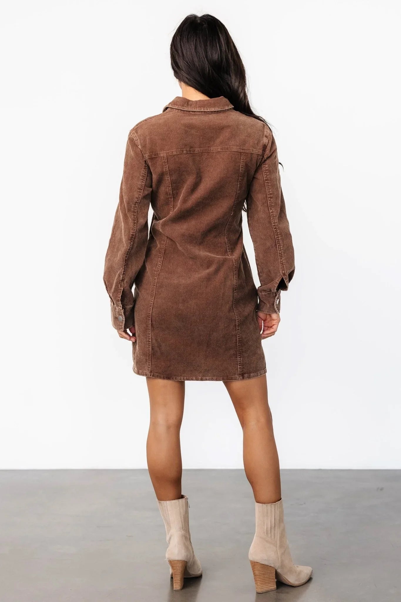 Carla Corduroy Mini Dress | Brown