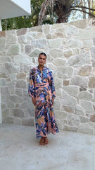Carmal Long Sleeve Maxi Dress - Donatella Rosa