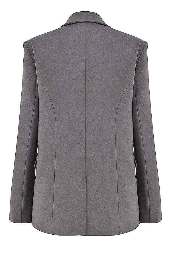 Aline-Dark Grey Oversized Blazer