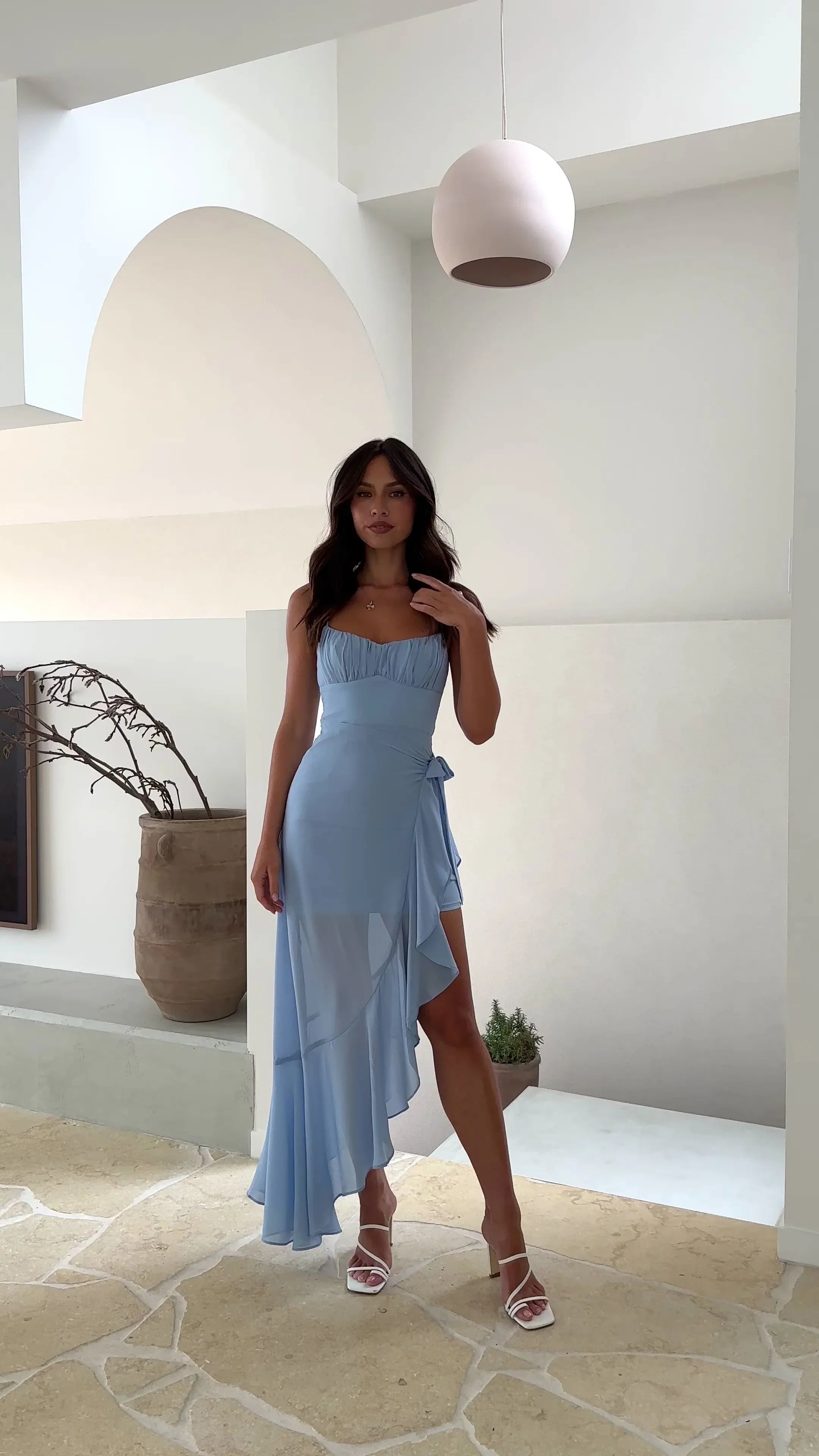 Caliste Midi Dress - Blue