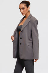 Aline-Dark Grey Oversized Blazer
