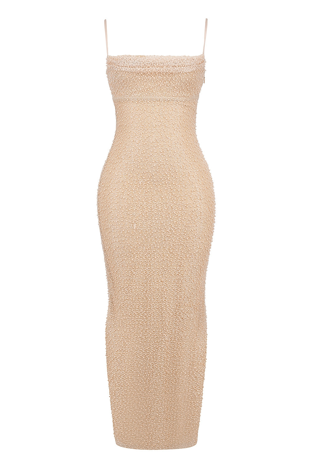 Calla-Seapearl Embellished Maxi Dress