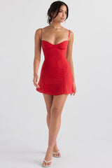 Christiana-Red Mini Dress