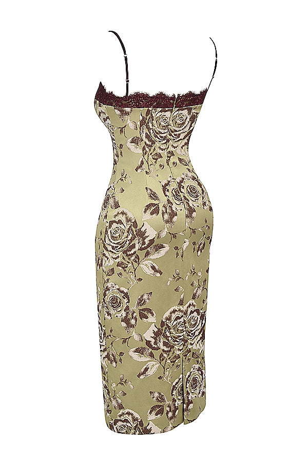 Cassia-Floral Print Midi Dress