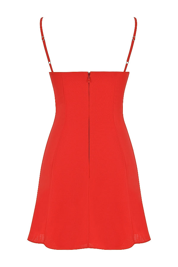 Christiana-Red Mini Dress
