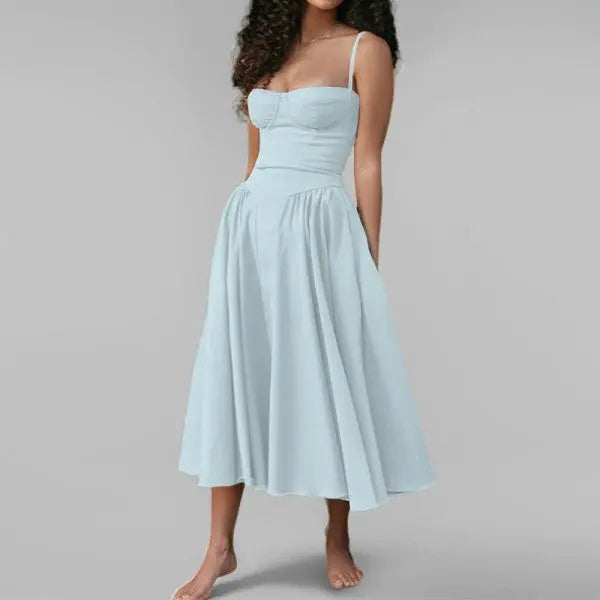 Bri Strapless Midi Corset Dress