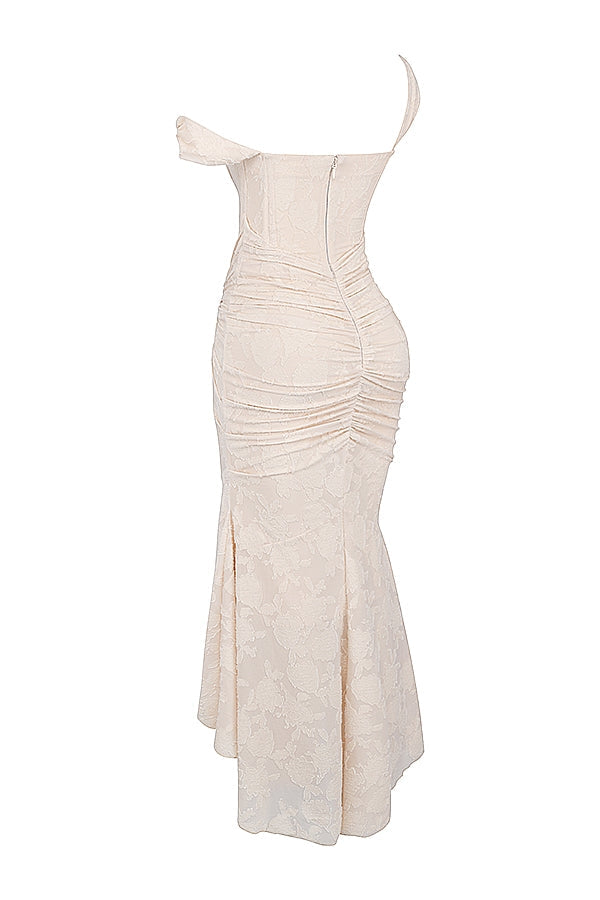 Cesca-Vintage Cream Floral Maxi Dress