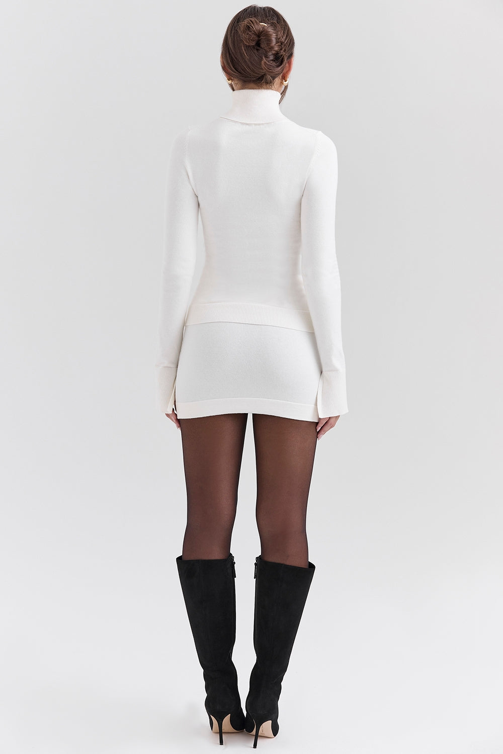 Asher-Ivory Cashmere Mini Skirt