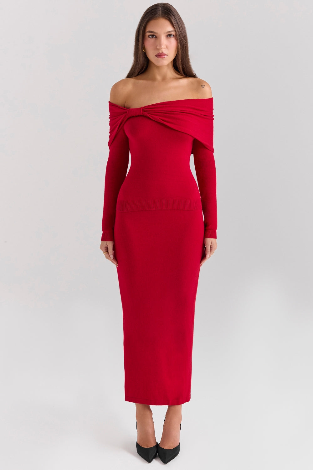 Amaryllis-Holly Red Cashmere Blend Sweater