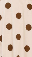Alondra Midi Dress - White/Camel