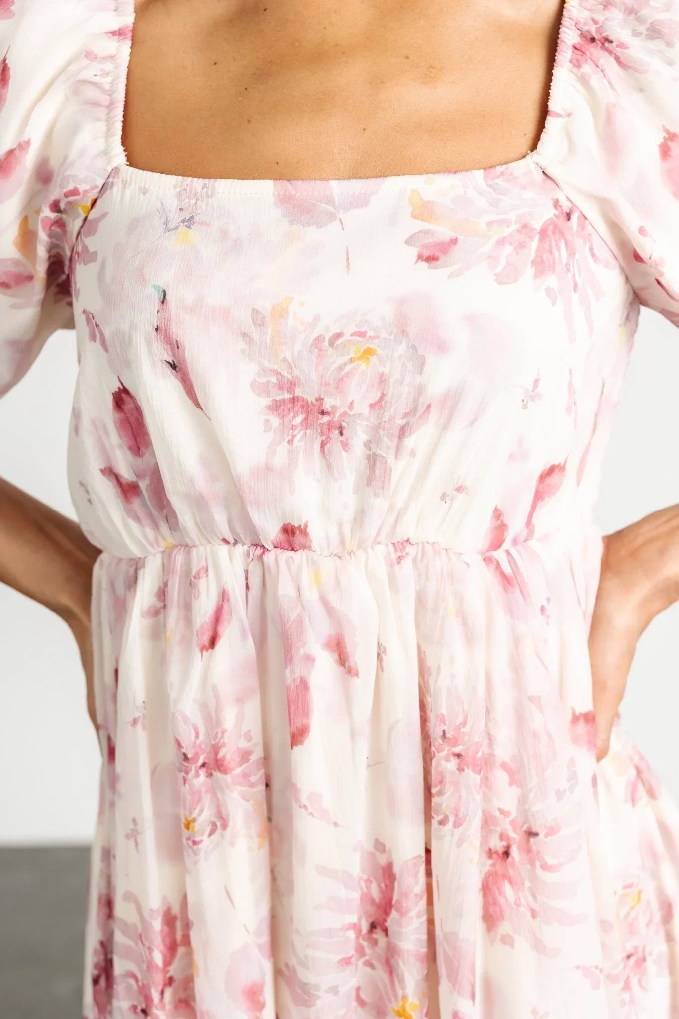 Dalia Maxi Dress | Ivory + Mauve Floral