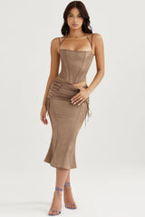 Chantelle-Latte Satin Corset