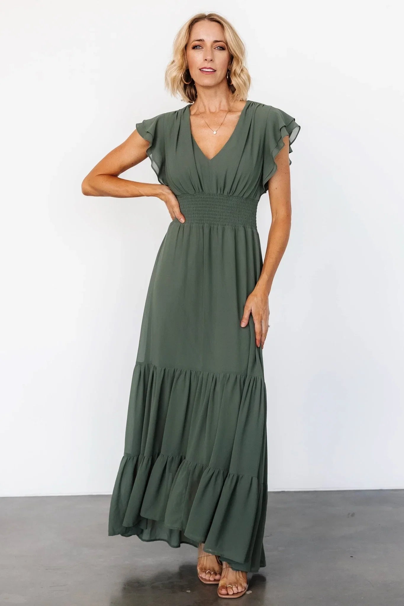 Adelina Maxi Dress | Dark Sage