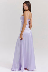 Anabella-Orchid Lace Up Maxi Dress