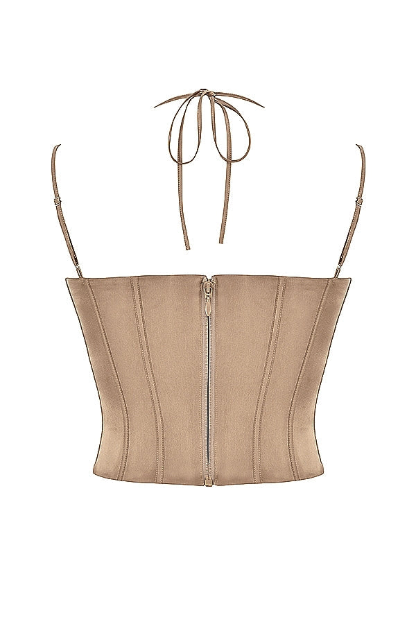 Chantelle-Latte Satin Corset