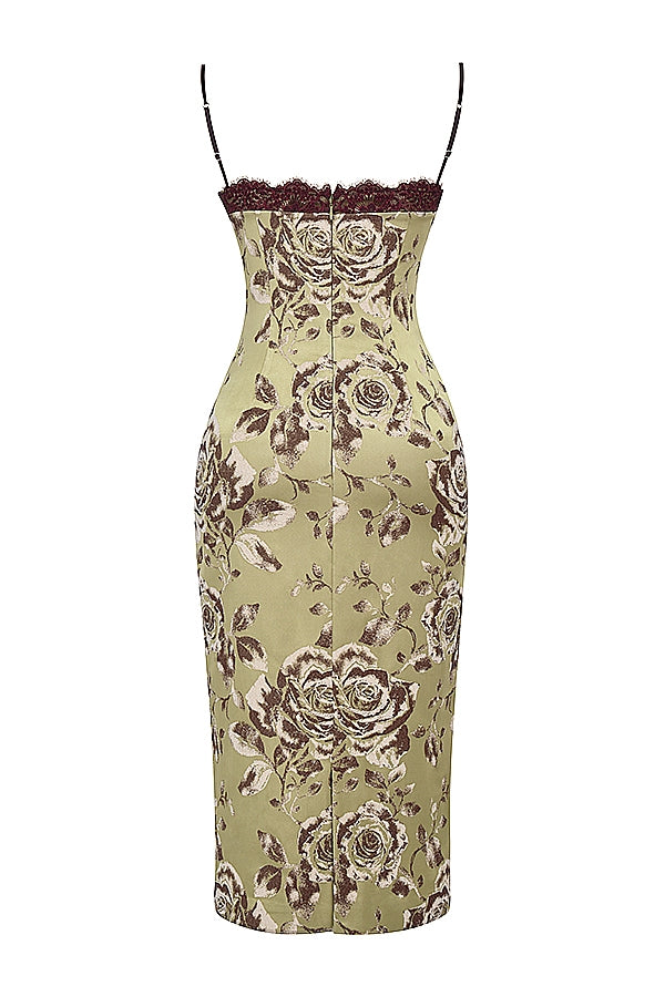 Cassia-Floral Print Midi Dress