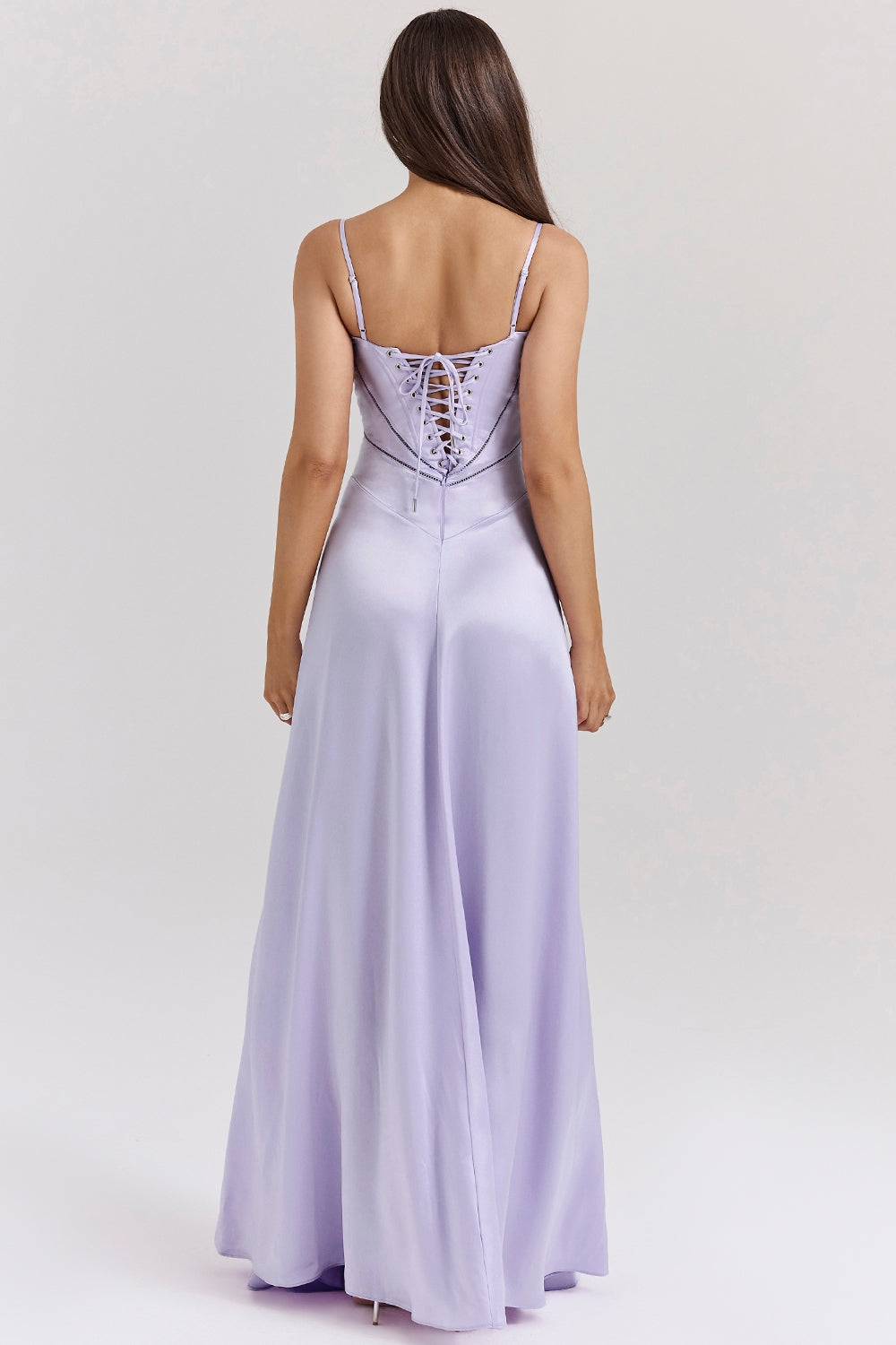 Anabella-Orchid Lace Up Maxi Dress