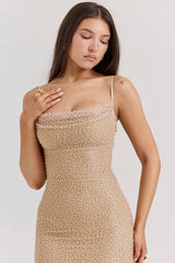 Calla-Seapearl Embellished Maxi Dress